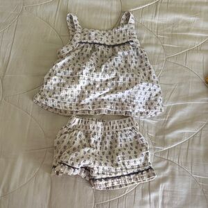 Carter's White and Black Kids Matching Set